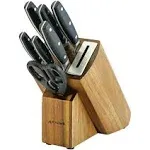 Anolon AlwaysSharp 8 Piece Japanese Steel Knife Block Set with Built-In Sharpener