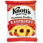 Knott's Berry Farm Premium Berry Jam Shortbread Cookies Raspberry 2 oz. Pack 36/Carton BIS59636