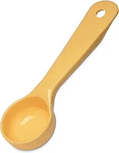 Carlisle FoodService Products Measure Miser Solid Measuring Spoon with Short Handle, 1 Ounce, Yellow