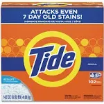 Tide Powder Laundry Detergent, Original, 102 Loads 143 oz