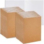 24 Pack A6 Kraft Unlined Paper Notebook, Blank Journals Bulk for Travelers Kids