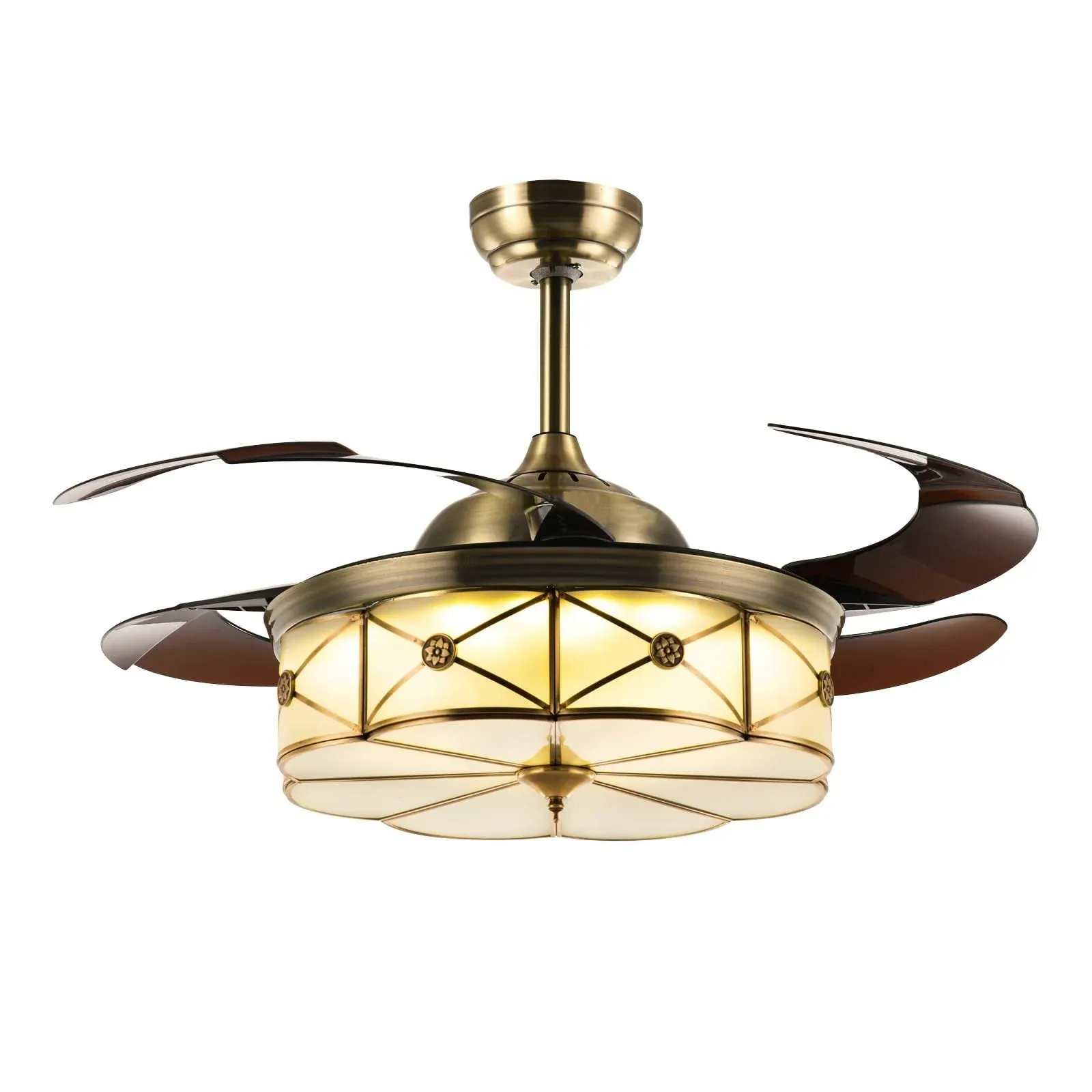 Moooni 42" Tiffany Ceiling Fan with Light