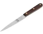 ICEL 4-Inch Serrated Paring Knife, Brown Rosewood Handle, Full tang Blade