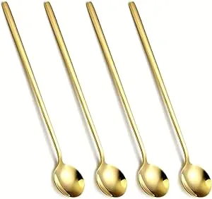 Stainless Steel Coffee Spoons, 6.7 Inch Stirring Spoons, Cocktail Stirring Spoons for Coffee Tea Dessert Cake Ice Cream Cappuccino