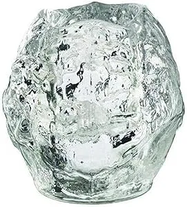 Kosta Boda Snowball Crystal Votive, 3.5" X 4.2"