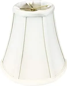 Royal Designs True Bell Lamp Shade with Round Clip, White, 4"" x 8"" x 7.25""" (BS-704RC-8WH)