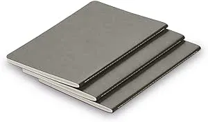 Lamy Softcover A5 Booklets Set of 3 in Grey - 5.7 x 8.3