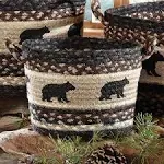 Black Forest Decor Black Bear Braided Utility Basket - Small