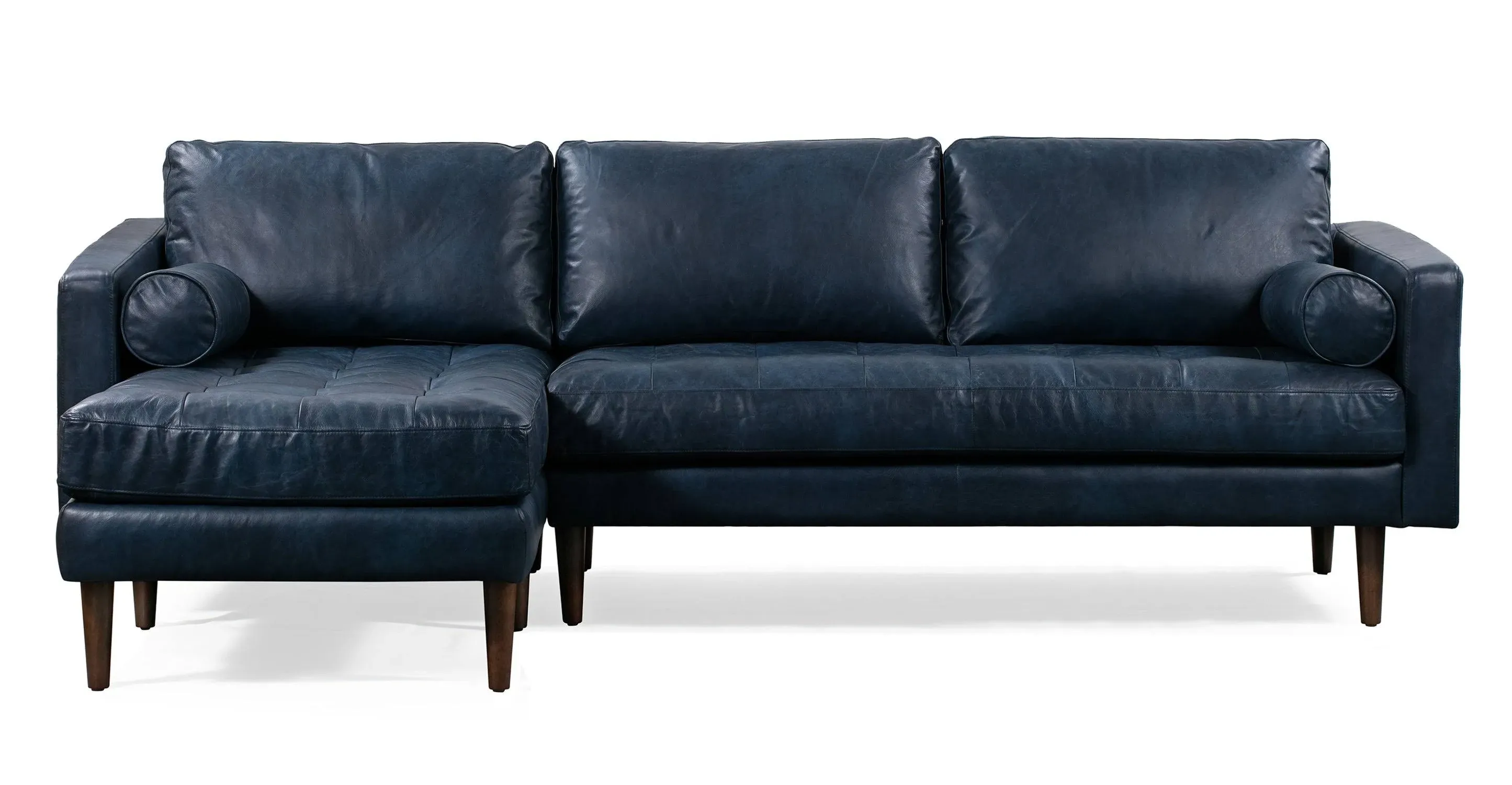 Napa Left-Facing Sectional Sofa in Midnight Blue | Poly & Bark