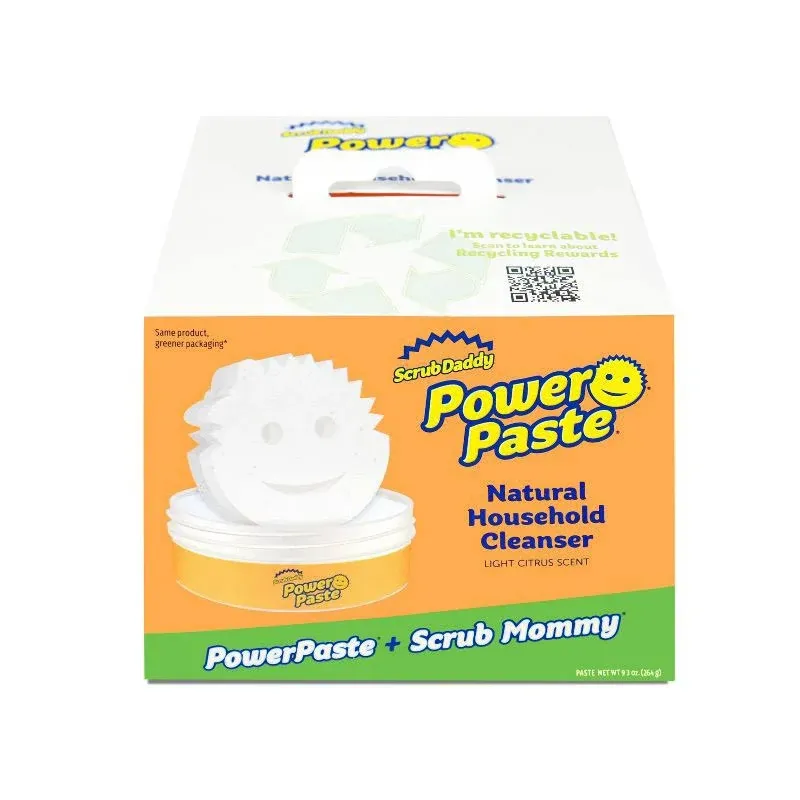 Scrub Daddy PowerPaste + Scrub Mommy Dye Free Sponge Cleaning Accessory