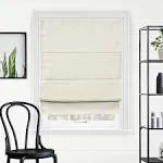 Chicology Blackout Cordless Roman Shades, Del Mar Moon Shell, 27x64