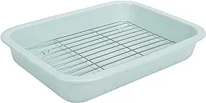 Elanze Designs Porcelain Baking Dish with Stainless Steel Rack