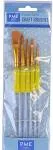 PME Craft Brushes, Set of 5-Yellow, Standard