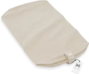 Node Fitness Replacement Cover for 25" x 12" Rectangular Bolster - Organic Cotton Yoga Meditation Cushion Cover - Natural