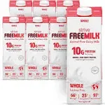 Strive FREEMILK, Animal-Free Dairy Milk, 32 oz Carton (Pack of 6), Lactose Free, 10g Protein per Serving, Alt Milk, Shelf Stable, Precision Fermentation, Perfect Day