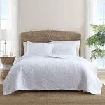 Tommy Bahama Solid Costa Sera Cotton Quilt, White, Full/Queen