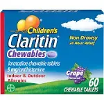 Children's Claritin 24 Hour Allergy Relief Chewable Tablets - Grape - Loratadine