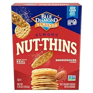 Blue Diamond Almonds Nut Thin Crackers Crisps, Smokehouse, 4.25 Oz