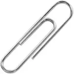 ACCO Smooth Economy Paper Clip - Steel Wire - No. 3 - Silver - 100/Box, 10 Boxes/Pack