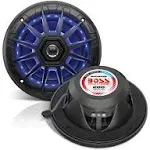 Boss MRGB65B 6.5" 2-Way Full-Range Illuminated Marine Speakers - 2 pack