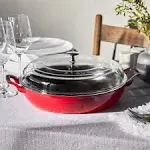 Shop Staub Cast Iron 3.5 Quart Braiser With Glass Lid In Cherry