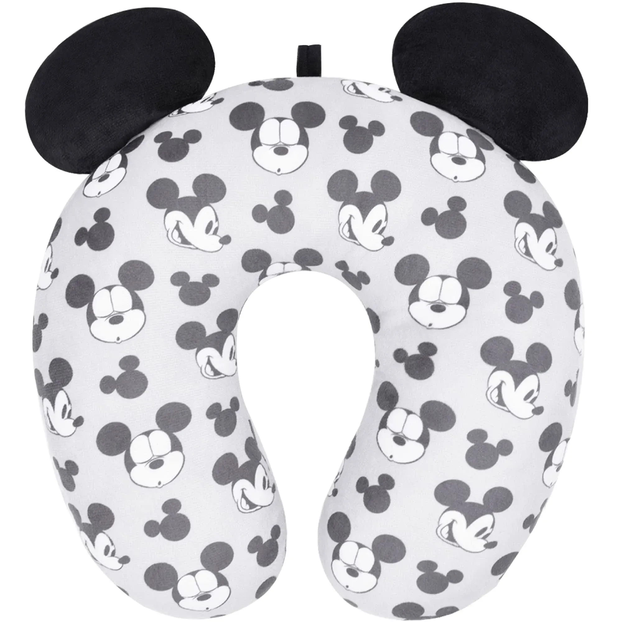 Ful Disney Mickey Mouse Faces Portable Travel Neck Pillow Gray