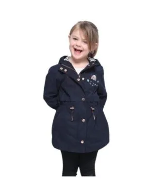 Rokka&Rolla Girls' Light Rain Jacket Trench Coat-Night Sky, Size 10-12