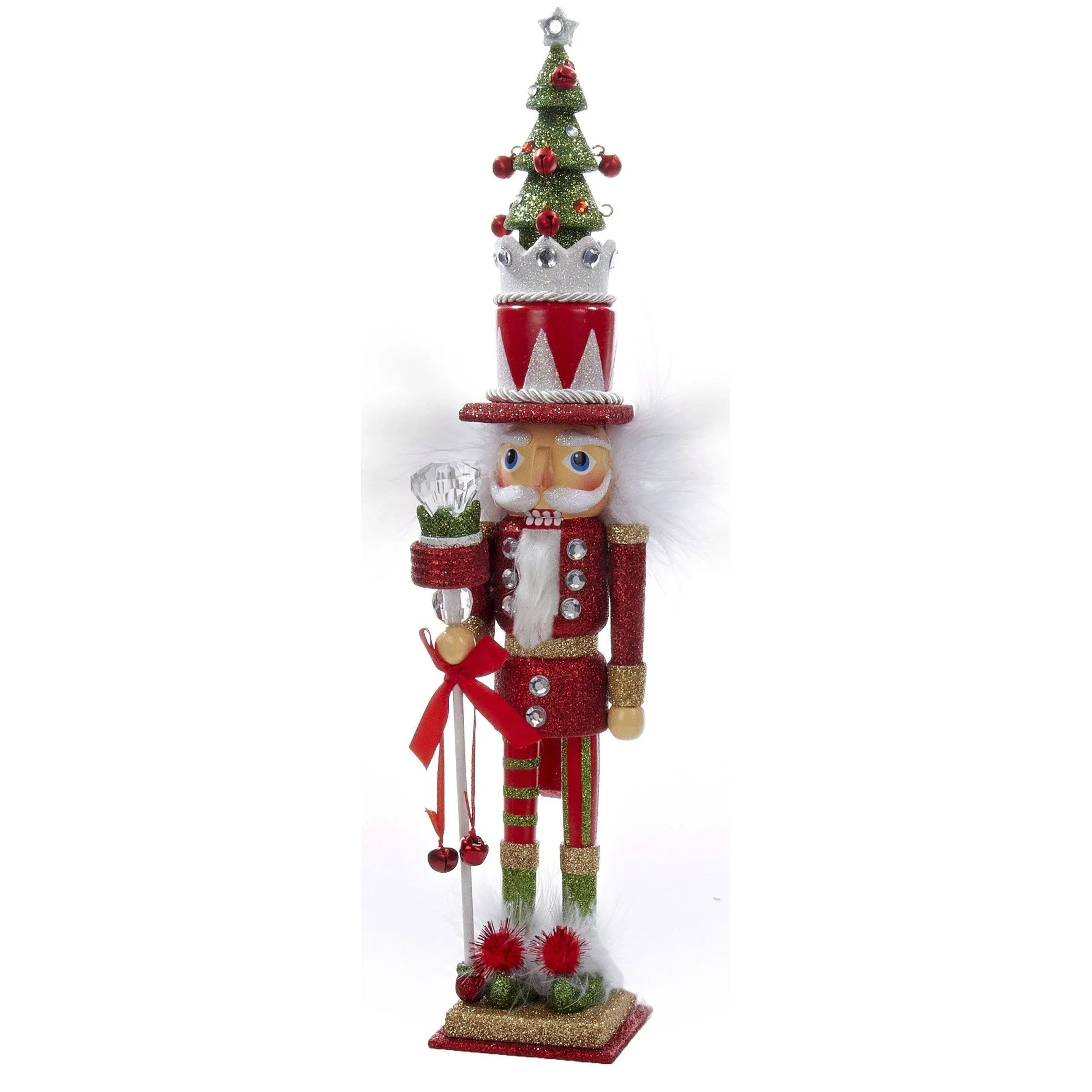 Kurt Adler HA0220 Hollywood Tree Hat Nutcracker, 15-Inch, Red And Green