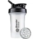 BlenderBottle Classic V2 Shaker Bottle Clear/Black (20-Ounce)