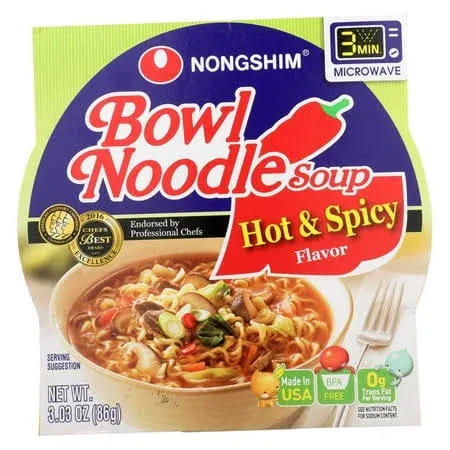 Nongshim Hot Spicy Bowl Noodle Soup