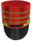 Nicky Bigs Novelties Adult Toy Soldier Hat Majorette Marching Band Major Dress Ringmaster Nutcracker Cosplay Costume