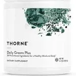 Thorne Daily Greens Plus, Comprehensive Greens Powder with Matcha, Spirulina, Moringa and Adaptogen, Mushroom and Antioxidant blends, 16.7 Oz, 30 Servings