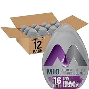 MiO Berry Pomegranate Liquid Water Enhancer, (48mL/1.6 oz.), (12pk) {Imported from Canada}