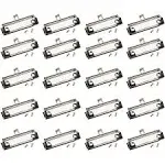 Juvale 20-Pack Mountable Clipboard Clips with Screws - 4 Inch Metal Clamp with R