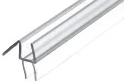 Clear Co-Extruded Bottom Wipe With Drip Rail for 1/2&#034; Glass - 95&#034; Stock Length