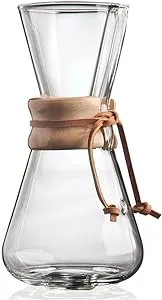 Chemex Pour-Over Glass Coffeemaker - Classic Series - 3-Cup - Exclusive Packaging