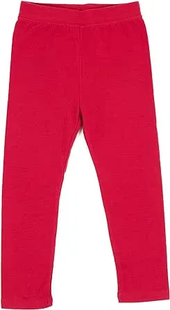 Leveret Solid Girls Legging Red 5 Years