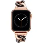 Anne Klein Fashion Chain Bracelet for Apple Watch, Secure, Adjustable, Apple Watch Replacement Band, Fits Most Wrists