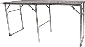 GCI OUTDOOR Slim-Fold Table | Portable Outdoor 4 Person Dining Table, Heat Resistant Aluminum Tabletop, Perfect for Barbecues, Camping, Picnics & Tailgating