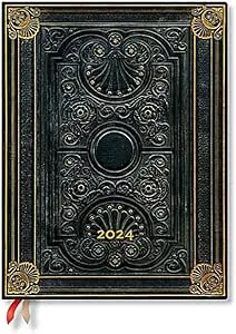 Paperblanks Flexi 12-Month Calendar 2024 Nocturnelle, Vertical - Ultra (230 x 180), English (International Holidays)