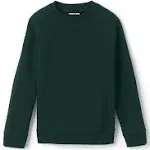 Lands' End School Uniform Kids Crewneck Sweatshirt - Large - Evergreen