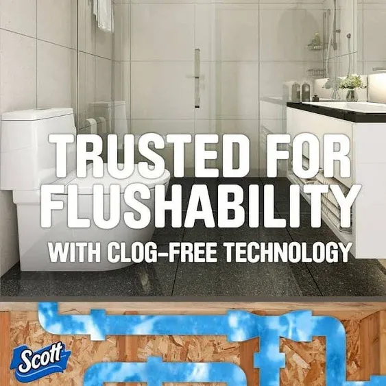 Scott 1000 Sheets Per Roll Toilet Paper,36 Rolls Bath Tissue