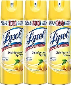 Lysol Disinfectant Spray, Lemon Breeze, 19 Ounce (Pack of 3)