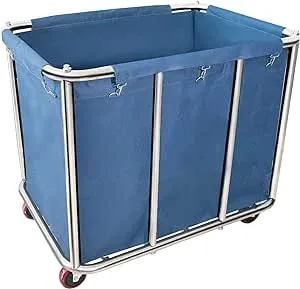 11.35 Bushel Industrial Rolling Laundry Cart,Laundry Basket Bulk Truck Commer...