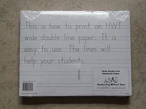 Handwriting Without Tears: Wide Double Line Notebook Paper 500 Sheets