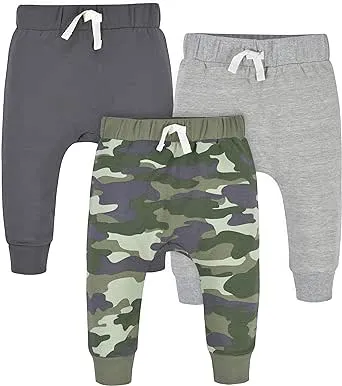 Gerber Baby Boys' Toddler 3-Pack Jogger Pants