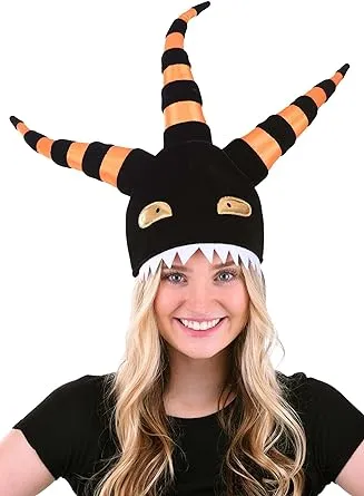 Disney Nightmare Before Christmas Harlequin Demon Costume Hat - Velvet with Striped Tentacles, Officially Licensed