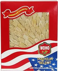 WOHO #1264 American Ginseng Slice Medium 4oz Box