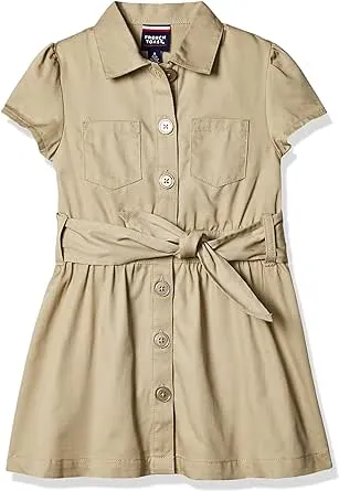 French Toast Girls' Safari Dress - Khaki, 8