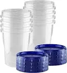 32 Oz - 8 Pack Twist Top Food Deli Containers Screw and Seal Lid 32 Oz Stackab